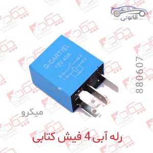 رله آبی 4 فیش کتابی میکرو