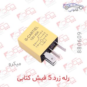 رله زرد 5 فیش کتابی میکرو