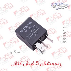 رله مشکی 5 فیش کتابی میکرو